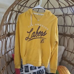 47 Brand Ladies Yellow and Purple Lakers Hoodie